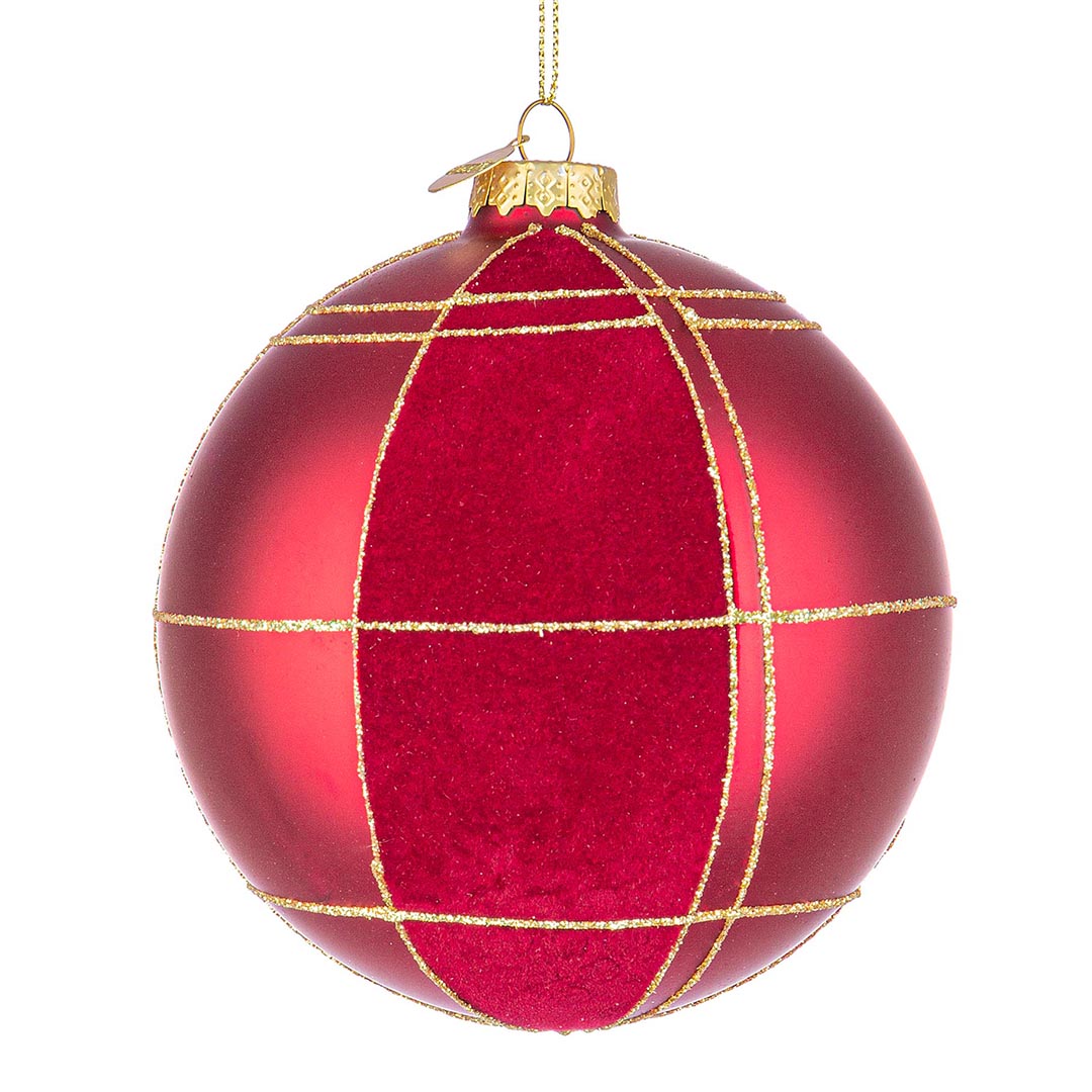 Sfera Velvet rosso/oro