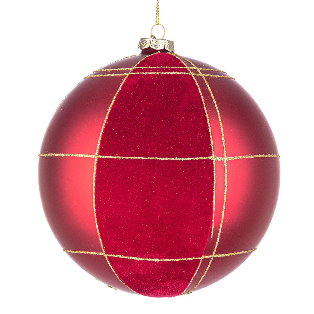 Sfera Velvet rosso/oro