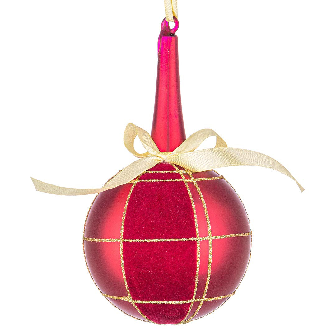 Sfera Velvet Long rosso/oro