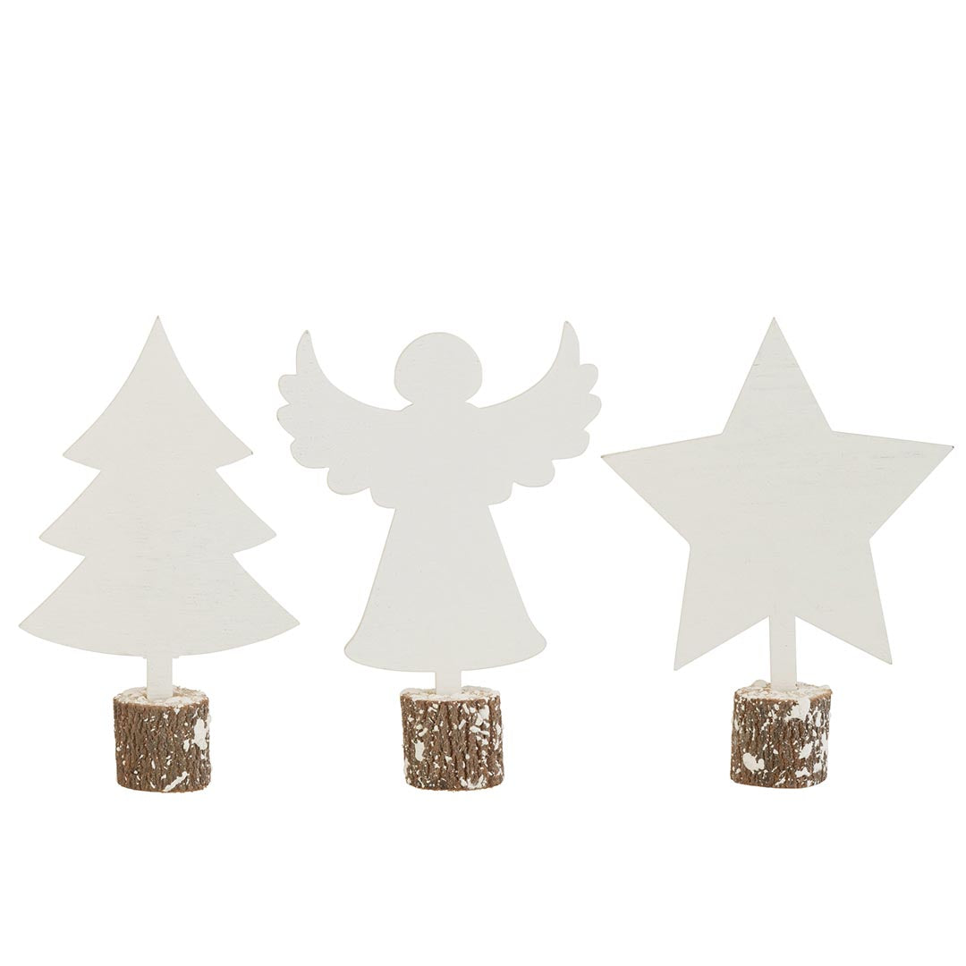Segnaposto con base in legno