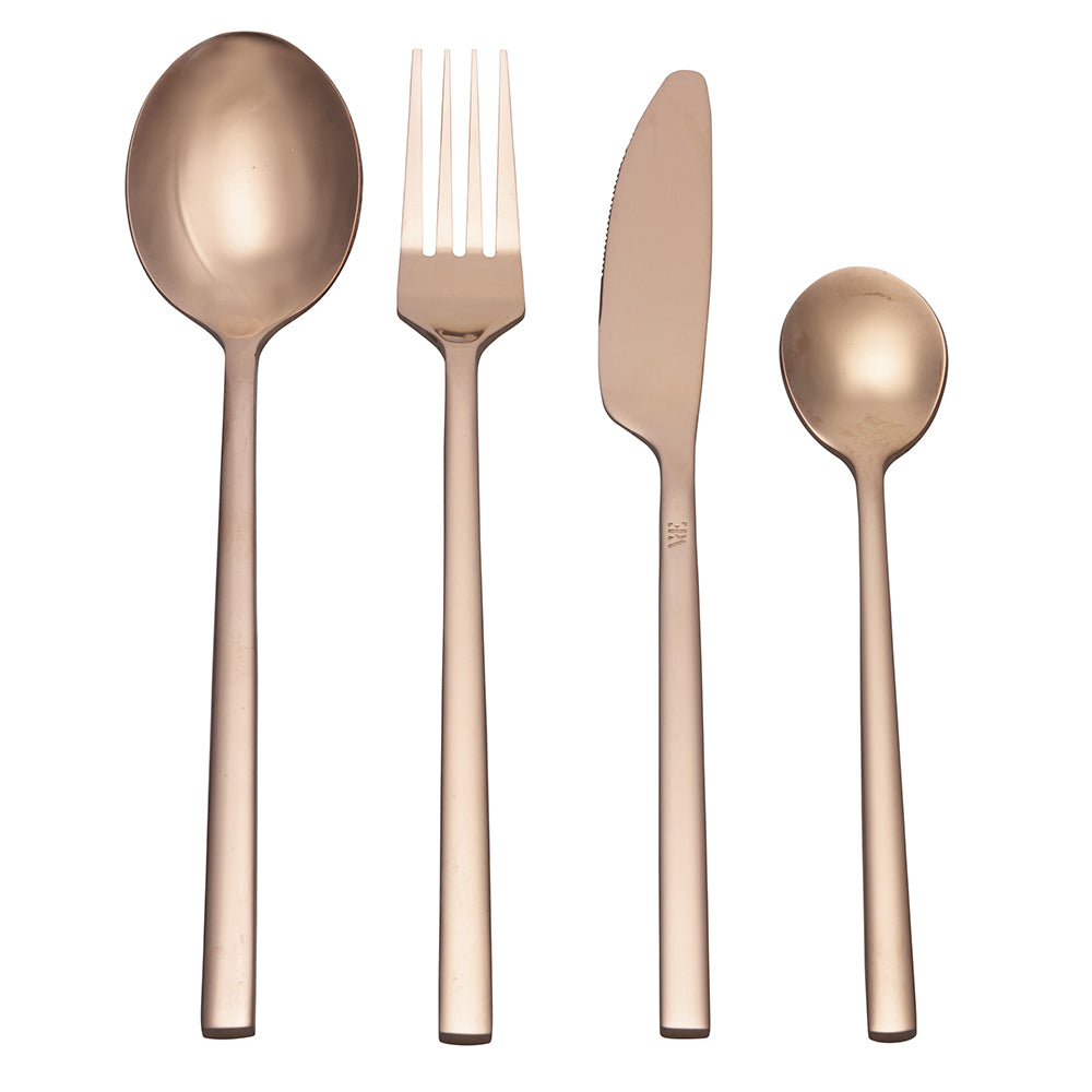 Set 24 pz posate Stylo copper lucido