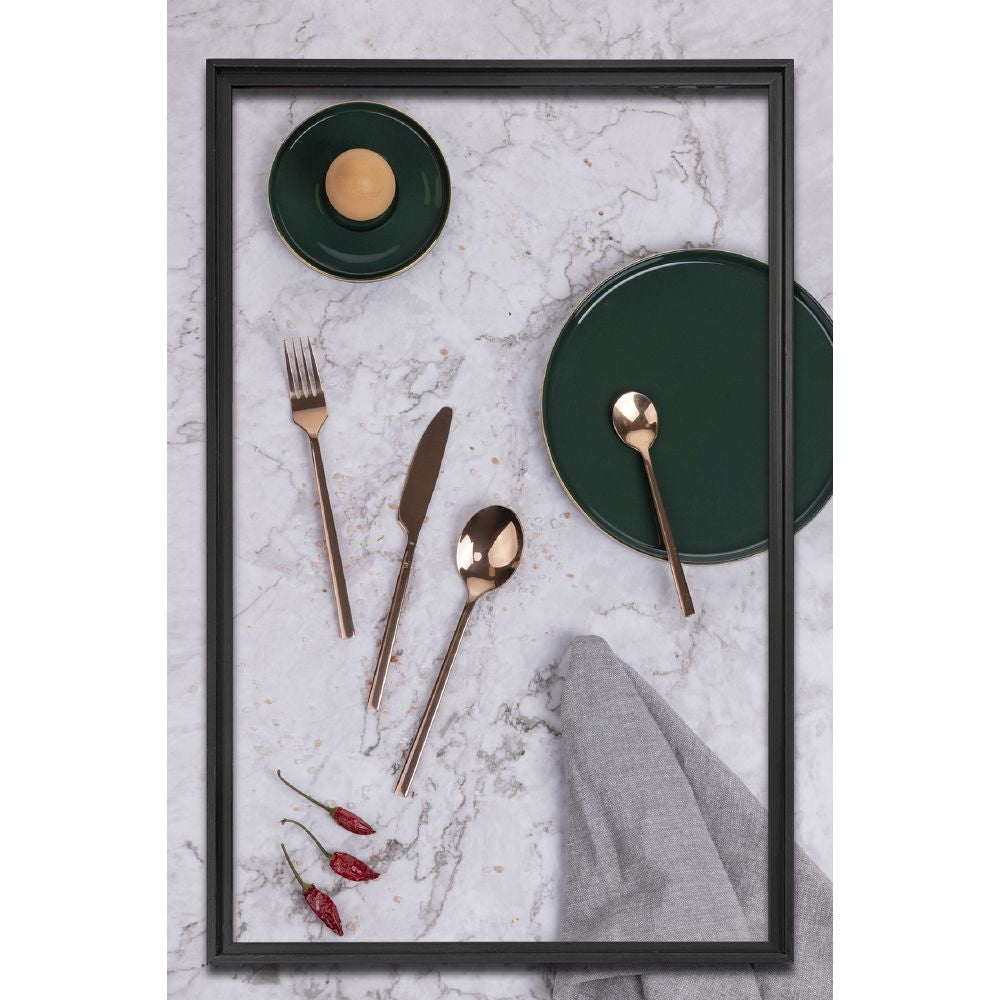 Set 24 pz posate Stylo copper lucido