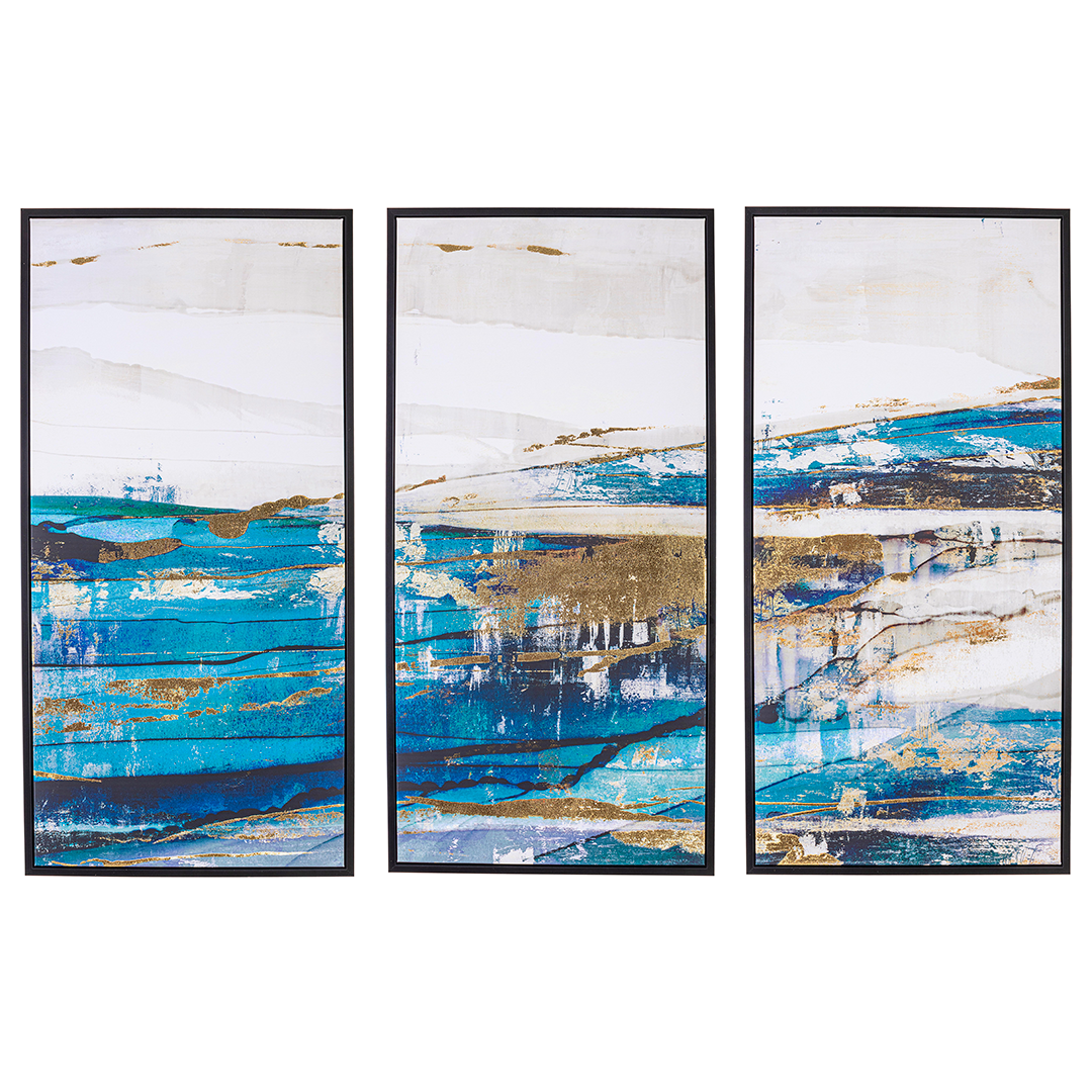 Trittico Gallery Blu 40x80 cm